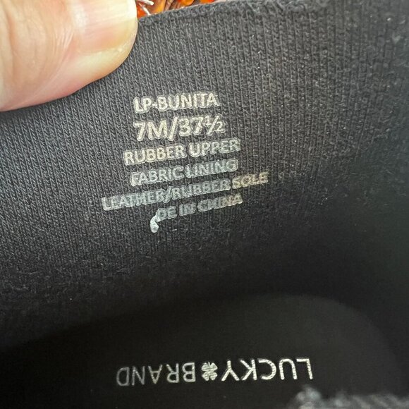 Lucky Brand ''BUNITA'' Women's Rain Boot Black Rubber Size 7.0 M Black - Picture 15 of 16